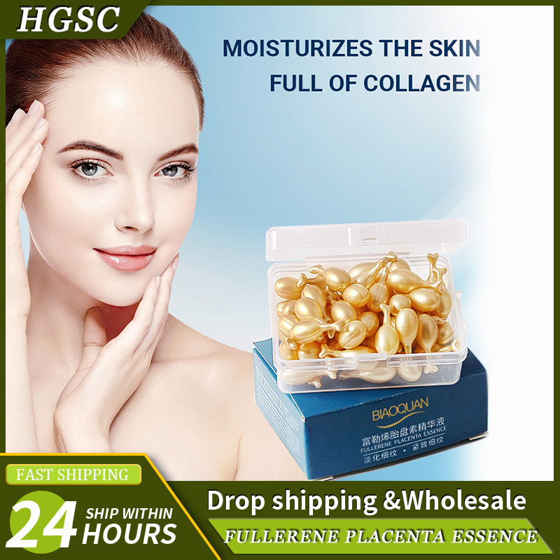 Placenta Extract Serum - Cápsulas de ácido hialurônico, 50 peças,